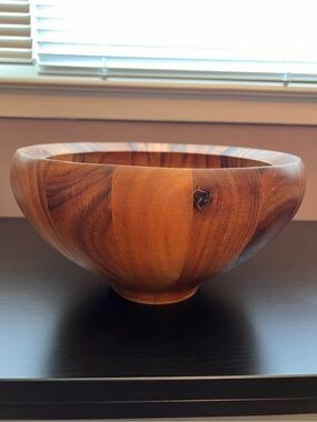 Large wooden Nambe 13" × 7" bowl